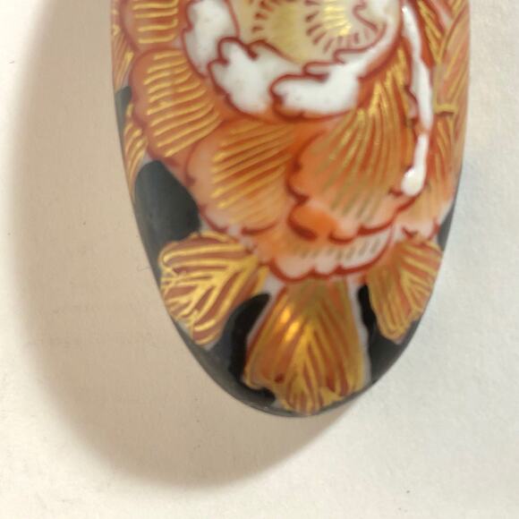 Obidome Brooch Kimono Sash Clip Japan Antique Flower Gold Obi Dome Red Gold - Picture 3 of 11